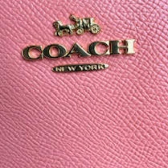 Coach AUTHENTICATED Mini City Tote Satchel Pink Pebbled Leather Gold Hardware - Picture 8 of 16